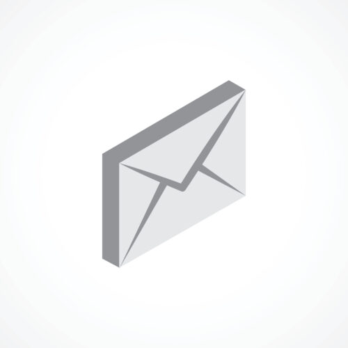 Email isometric icon 3d vector illustration on white